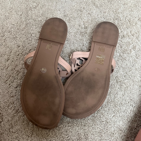 TORY BURCH Miller Leather Sandals In Beige - Picture 7 of 7